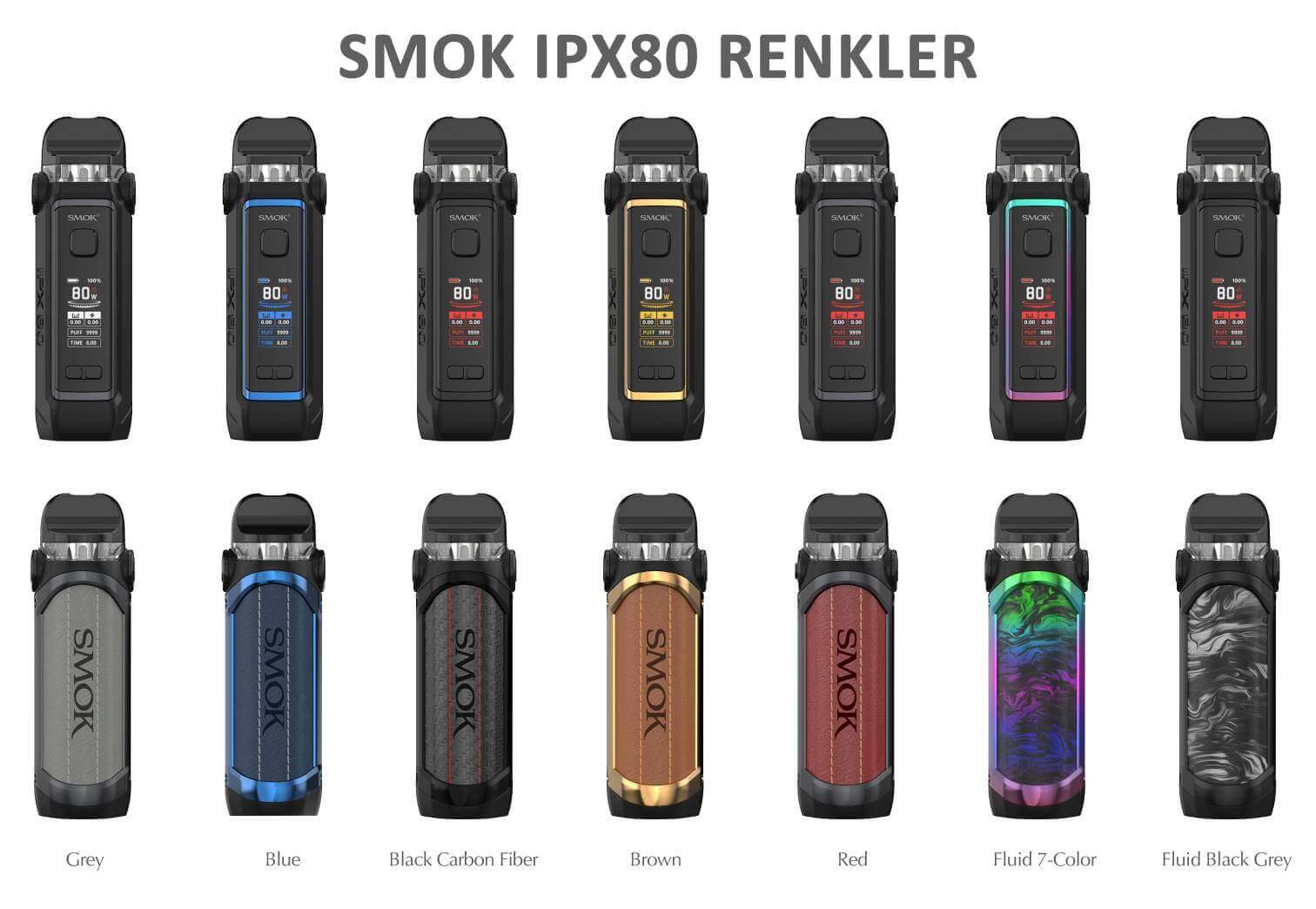 Smok ipx 80 renk çeşitleri